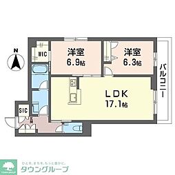 デア グランツ 2LDKの間取図画像