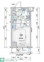 メインステージ川崎南幸町 1Kの間取図画像