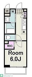 ハマコート6 1Kの間取図画像