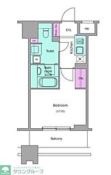 NL武蔵小杉レジデンス 1Kの間取図画像