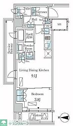 ラティエラ武蔵小杉 1LDKの間取図画像