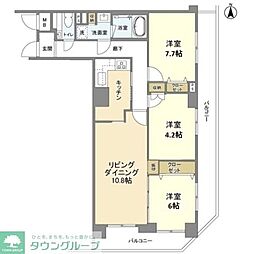 アプリーレ日吉本町 3LDKの間取図画像