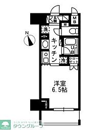 ウィスティリア高津 1Kの間取図画像
