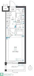 川崎市高津区千年マンション 1Kの間取図画像
