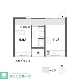 HMComfort 1DKの間取図画像
