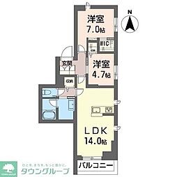 ドリームMH 2LDKの間取図画像