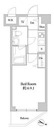 ドゥーエ新川崎 1Kの間取図画像