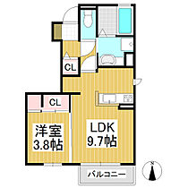 LIEN　N棟  ｜ 長野県上田市緑が丘3丁目（賃貸アパート1LDK・1階・36.36㎡） その2