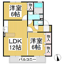 ソレアードＡ  ｜ 長野県上田市国分（賃貸アパート2LDK・1階・55.44㎡） その2