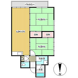 間取図画像 2LDK