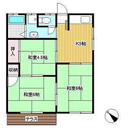 タウニィ中丘 3Kの間取図画像