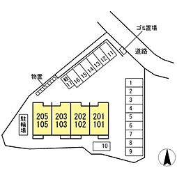 カーササリーチェハーモニー 1階1LDKの室内