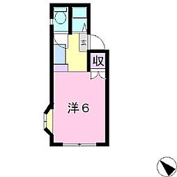 コーポスコラ ワンルームの間取図画像