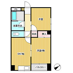 碧マンション 2DKの間取図画像