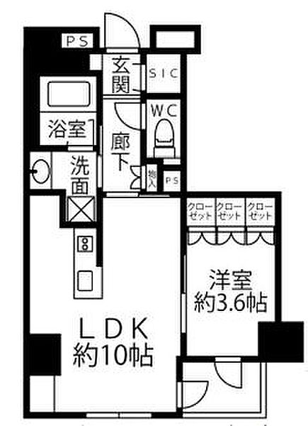 クリオラベルヴィ新富町 502｜東京都中央区新富２丁目(賃貸マンション1LDK・5階・35.46㎡)の写真 その2