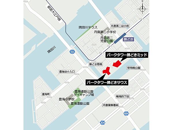 パークタワー勝どきミッド 2512｜東京都中央区勝どき４丁目(賃貸マンション3LDK・25階・70.32㎡)の写真 その17