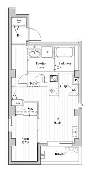 シャテーヌフォレット大手町 301｜東京都中央区日本橋本石町４丁目(賃貸マンション1DK・3階・35.14㎡)の写真 その2