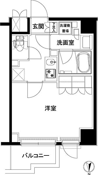 ルーブル木場 305｜東京都江東区木場６丁目(賃貸マンション1K・3階・26.24㎡)の写真 その2