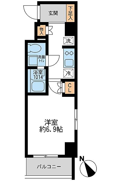 アーデン門前仲町 501｜東京都江東区古石場２丁目(賃貸マンション1K・5階・25.46㎡)の写真 その2