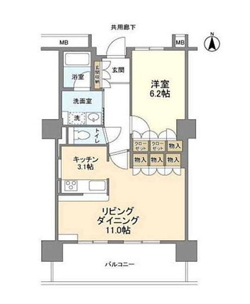 豊洲シエルタワー（TOYOSU CIEL TOWER） 1110｜東京都江東区豊洲５丁目(賃貸マンション1LDK・11階・53.21㎡)の写真 その2