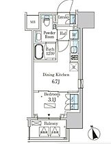 パークアクシス浦安 501 ｜ 千葉県浦安市当代島１丁目3-5（賃貸マンション1DK・5階・26.73㎡） その2