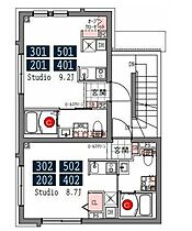 ベルシードステアー東陽町 401 ｜ 東京都江東区東陽１丁目22-5（賃貸マンション1R・4階・21.84㎡） その2