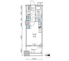 パークキューブ亀戸 1204 ｜ 東京都江東区亀戸２丁目36-9（賃貸マンション1R・12階・27.13㎡） その2