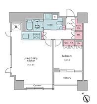 レジディア勝どき 303 ｜ 東京都中央区勝どき４丁目2-11（賃貸マンション1LDK・3階・46.86㎡） その2