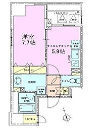 銀座レジデンス壱番館 1DKの間取図画像