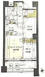 グランリビオザ・レジデンス 2SLDKの間取図画像