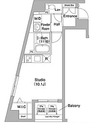 コンフォリア銀座EAST ワンルームの間取図画像
