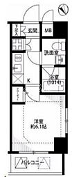 プレールドゥーク銀座イースト2 1Kの間取図画像