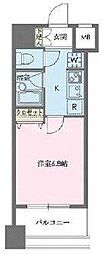 ドゥーエ新川 1Kの間取図画像
