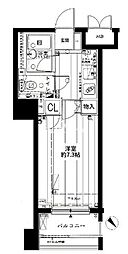 ファミール銀座EAST 1Kの間取図画像
