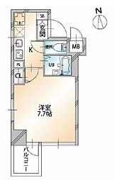 オーキッドレジデンス明石町 1Kの間取図画像