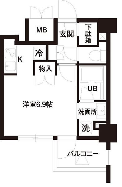 レジディア白金高輪 602｜東京都港区高輪１丁目(賃貸マンション1K・6階・25.30㎡)の写真 その2