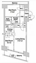 コンフォリア芝浦バウハウス 1003 ｜ 東京都港区海岸３丁目13-12（賃貸マンション2LDK・10階・66.14㎡） その2