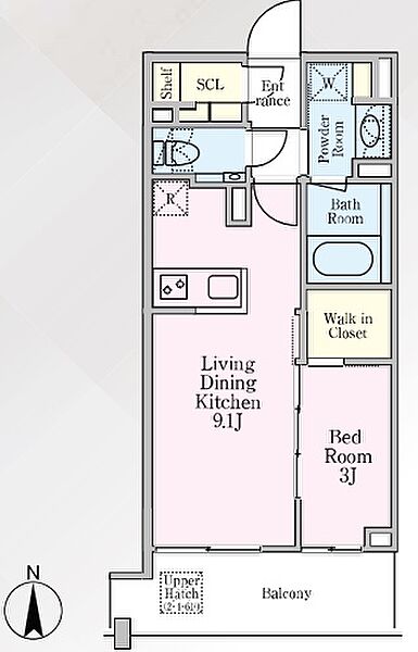 グランリビオ芝大門 806｜東京都港区芝大門１丁目(賃貸マンション1LDK・8階・32.80㎡)の写真 その2