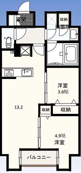 ダブルゲートタワー（W-gates Tower） 1002｜東京都品川区西五反田３丁目(賃貸マンション2LDK・10階・52.89㎡)の写真 その2