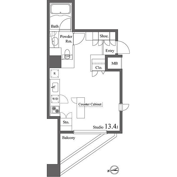 フリーディオ西麻布 905｜東京都港区西麻布４丁目(賃貸マンション1R・9階・31.93㎡)の写真 その2