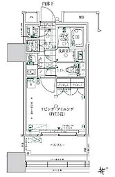 ローレルタワールネ浜松町 5階1Kの間取り