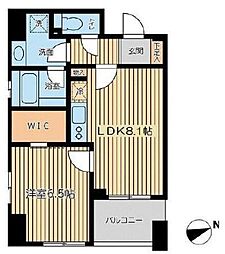 シティスパイア芝公園（CITY SPIRE芝公園） 9階1LDKの間取り