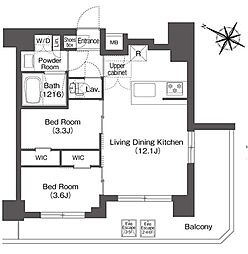 コンフォリア二葉 6階2LDKの間取り