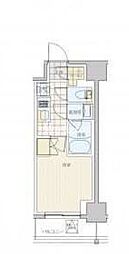 リビオメゾン戸越銀座 12階1Kの間取り