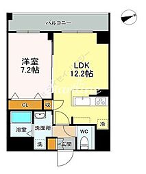 ＬＡＳＡ大崎V 1階1LDKの間取り