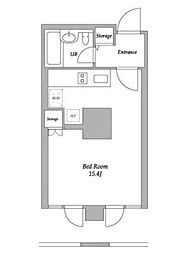 プライムスクエアシティ ワンルームの間取図画像