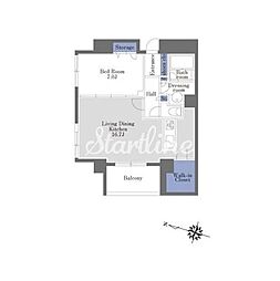 CONFORT池田山 1LDKの間取図画像