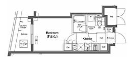 プラウドフラット白金高輪 1Kの間取図画像