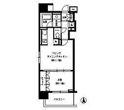 KDXレジデンス芝公園 1LDKの間取図画像