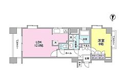 プロスペクトグラーサ広尾 1LDKの間取図画像